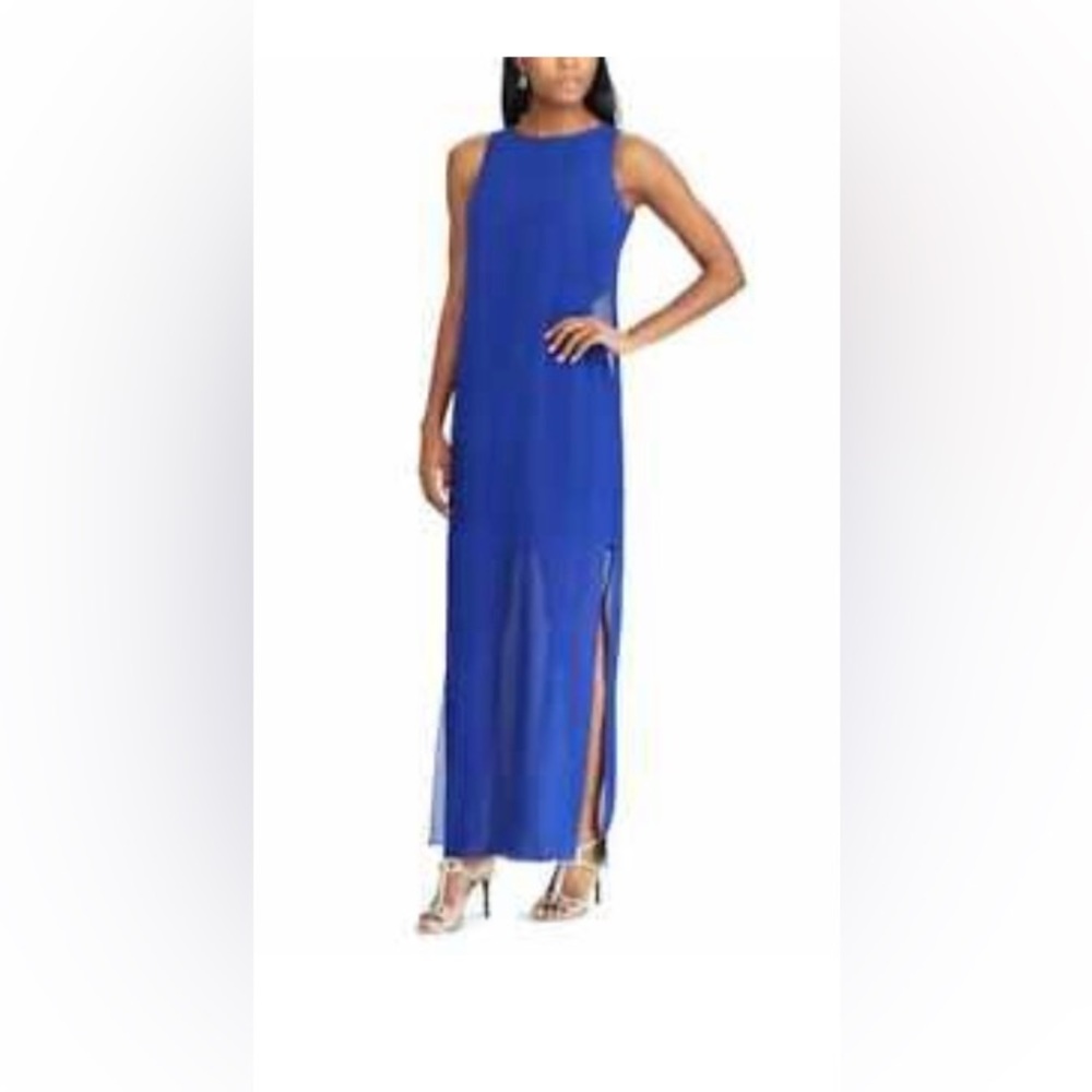 New Chaps Pet Georgette Overlay Full Length Sz 6P Below $110.00 Retail